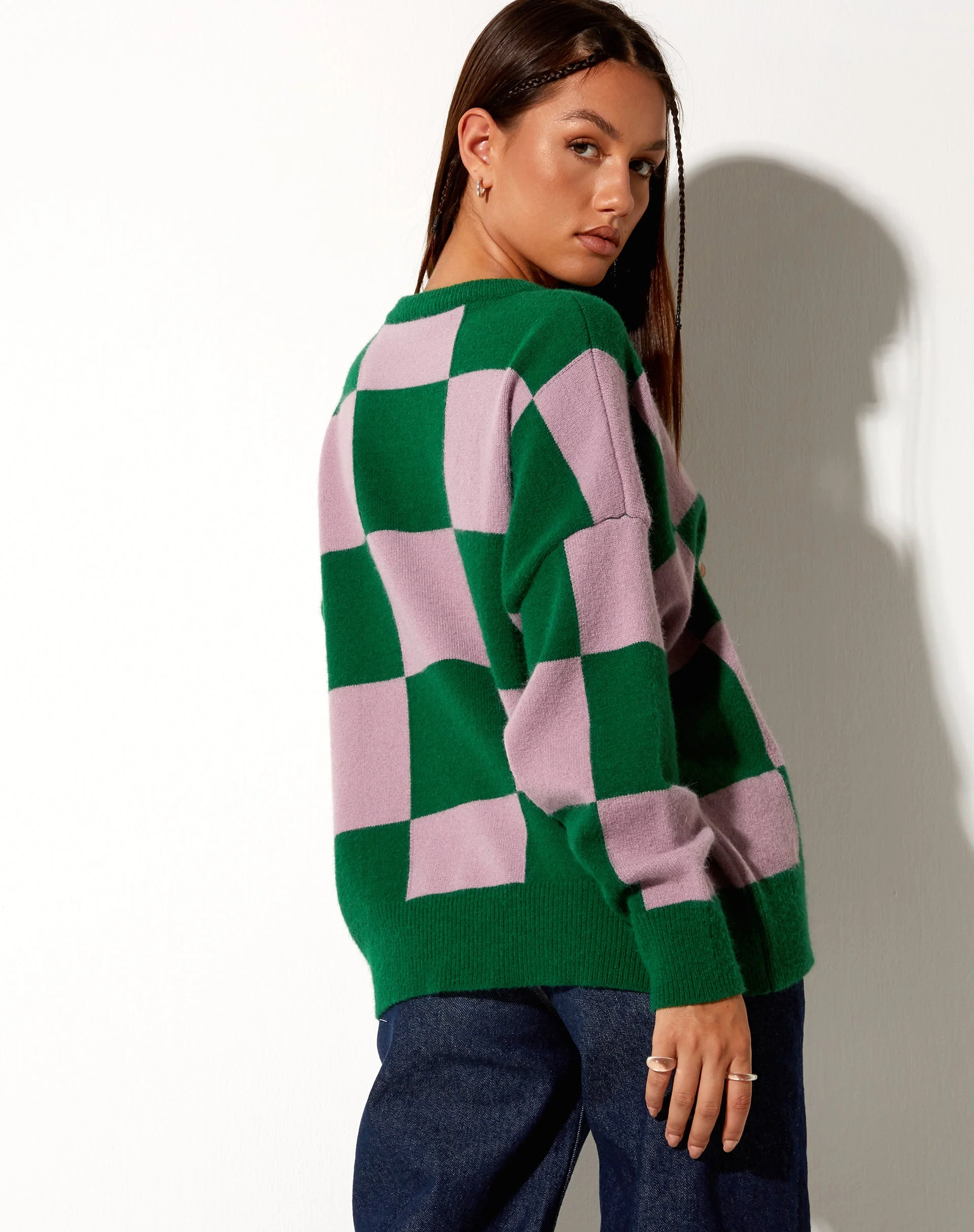 Tamari Sweatshirt in Pink and Green - Image 2