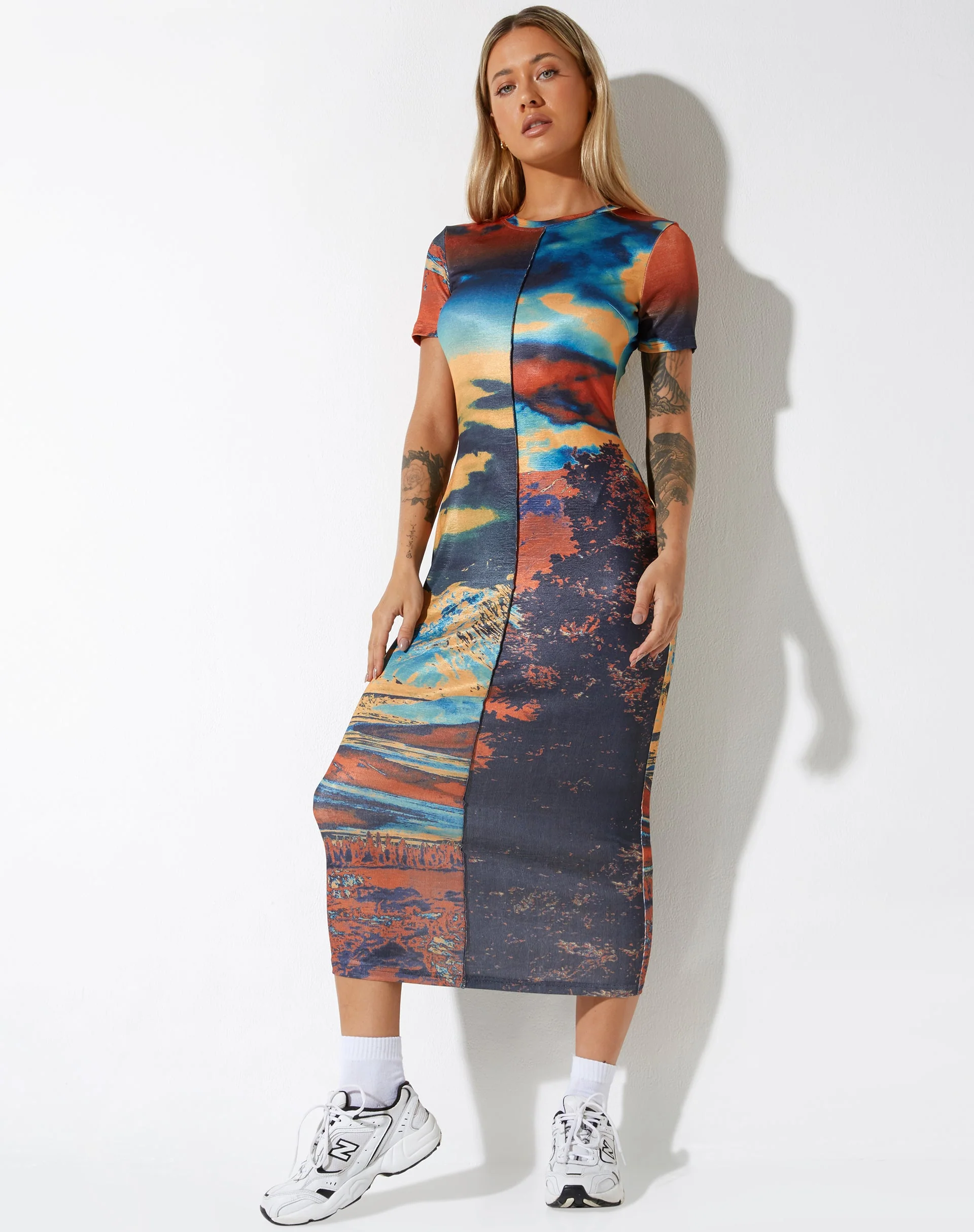 Tapaki Midi Dress in Heat Map - Image 4