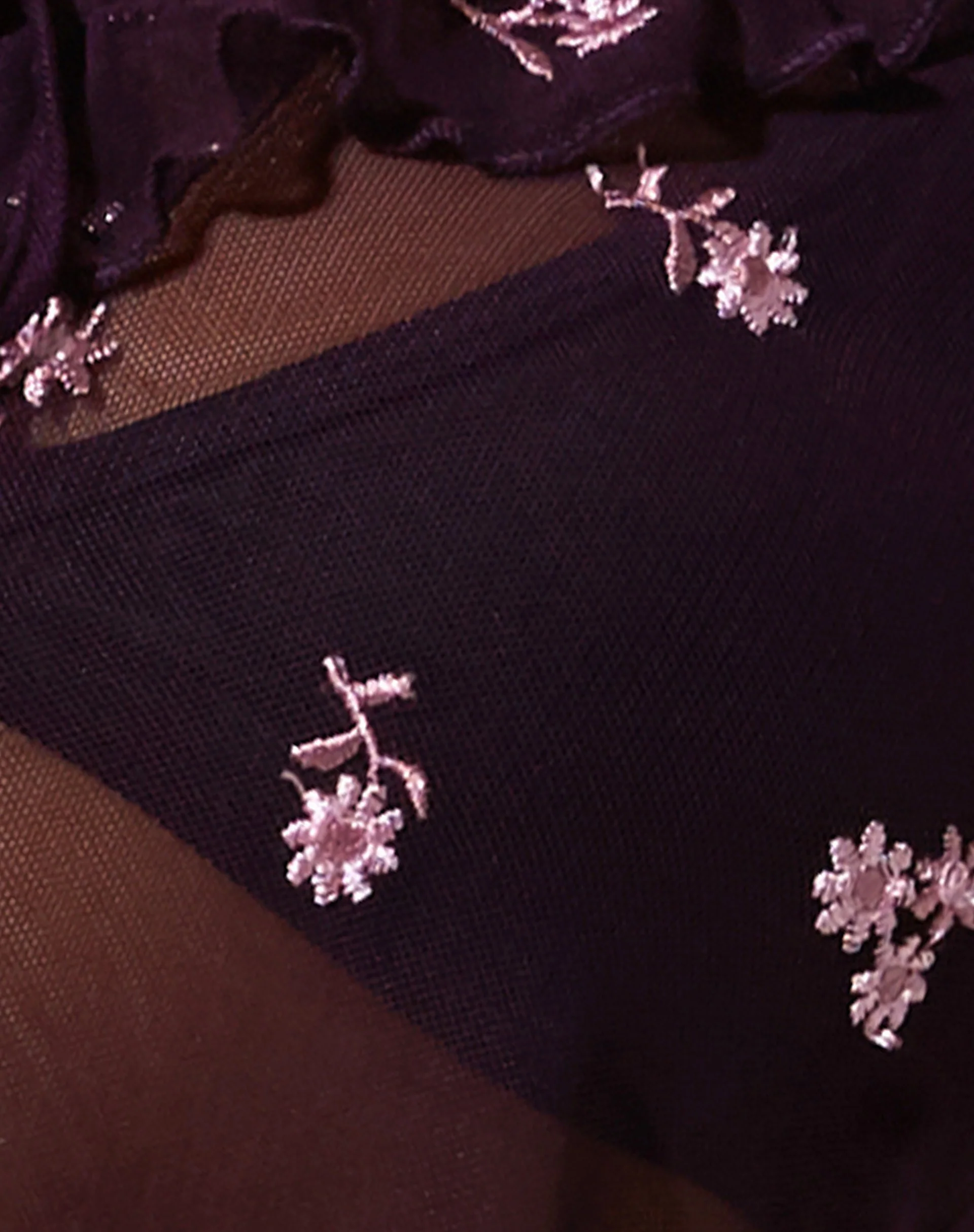 Tarki Cropped Cardi in Plum Daisy Embro - Image 8