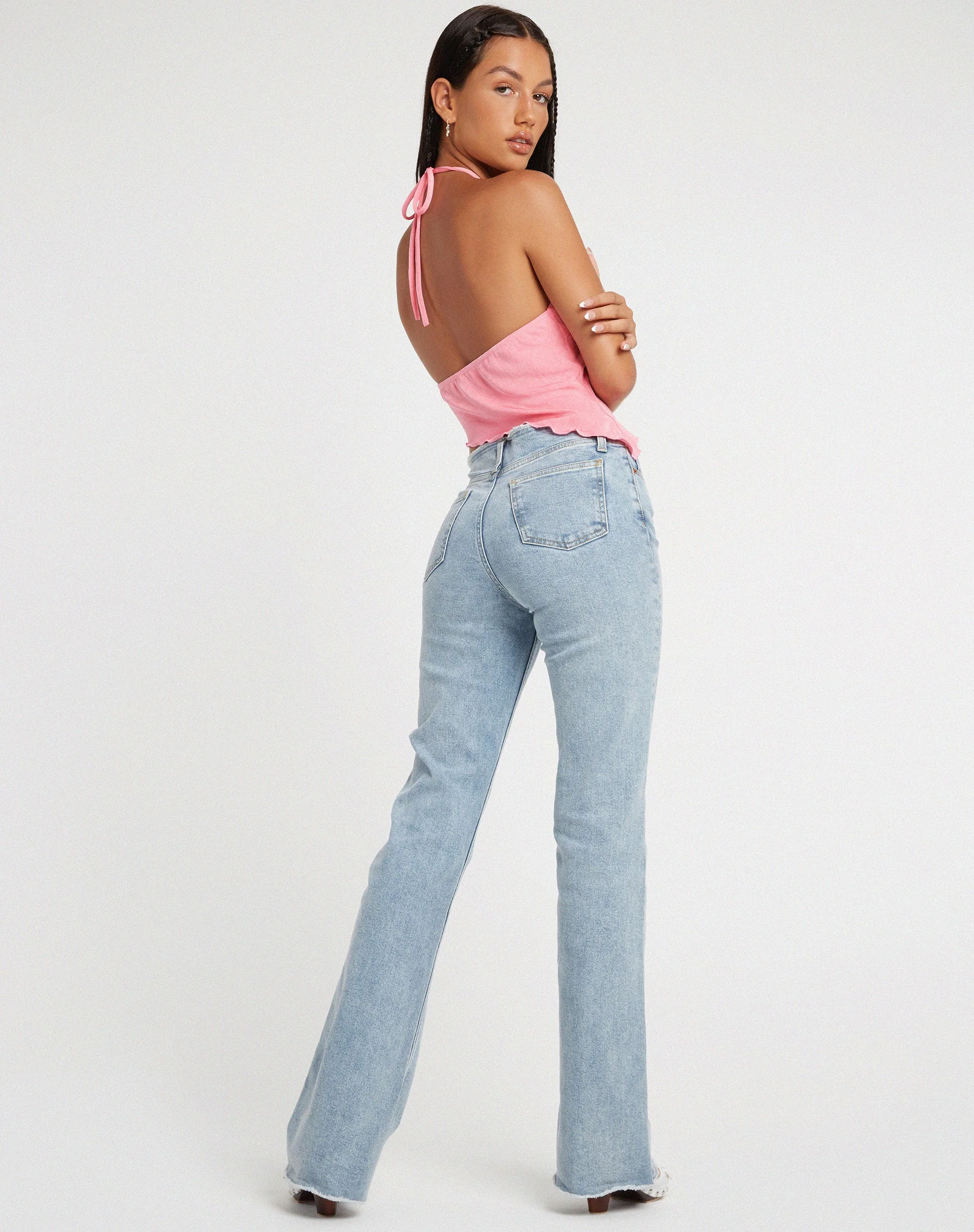 Tarkip Crop Top in Crepe Pink - Image 6