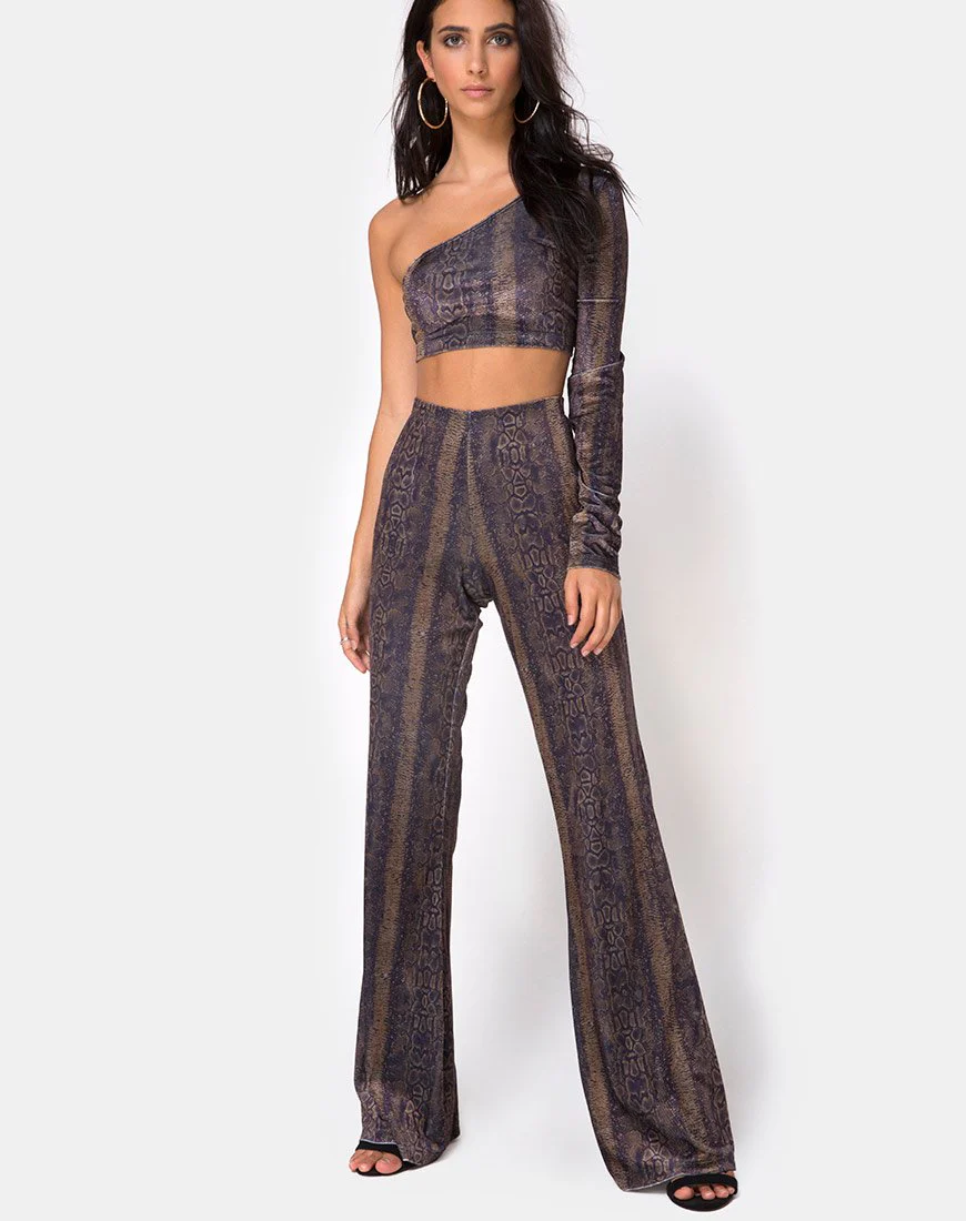 Tatiana Top in Velvet Brown Snake - Image 3