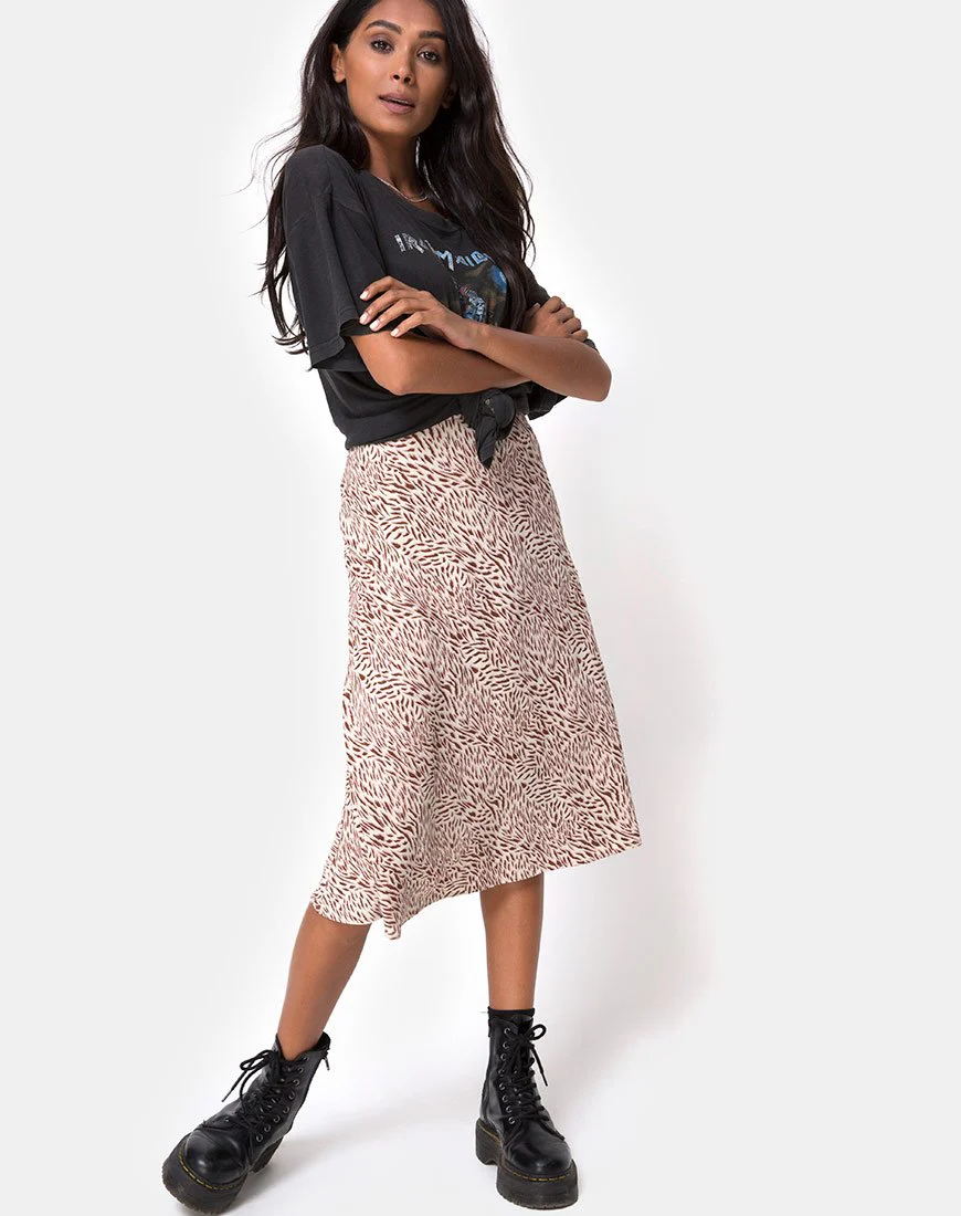 Tauri Midi Skirt in Safari Taupe - Image 2