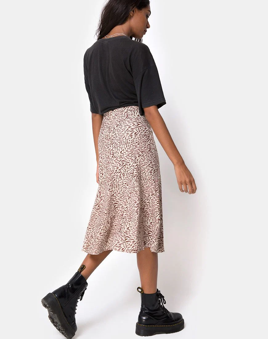 Tauri Midi Skirt in Safari Taupe - Image 5