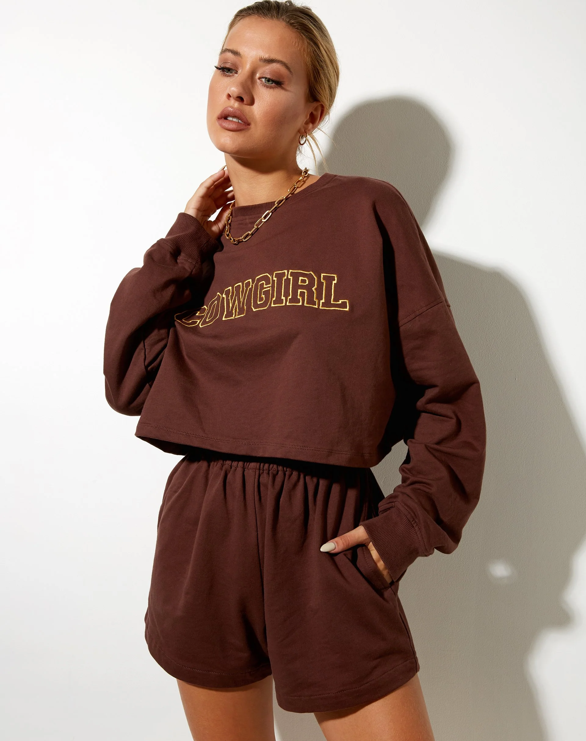 Terry Short in Deep Mahogany Cowgirl Embro - Image 2