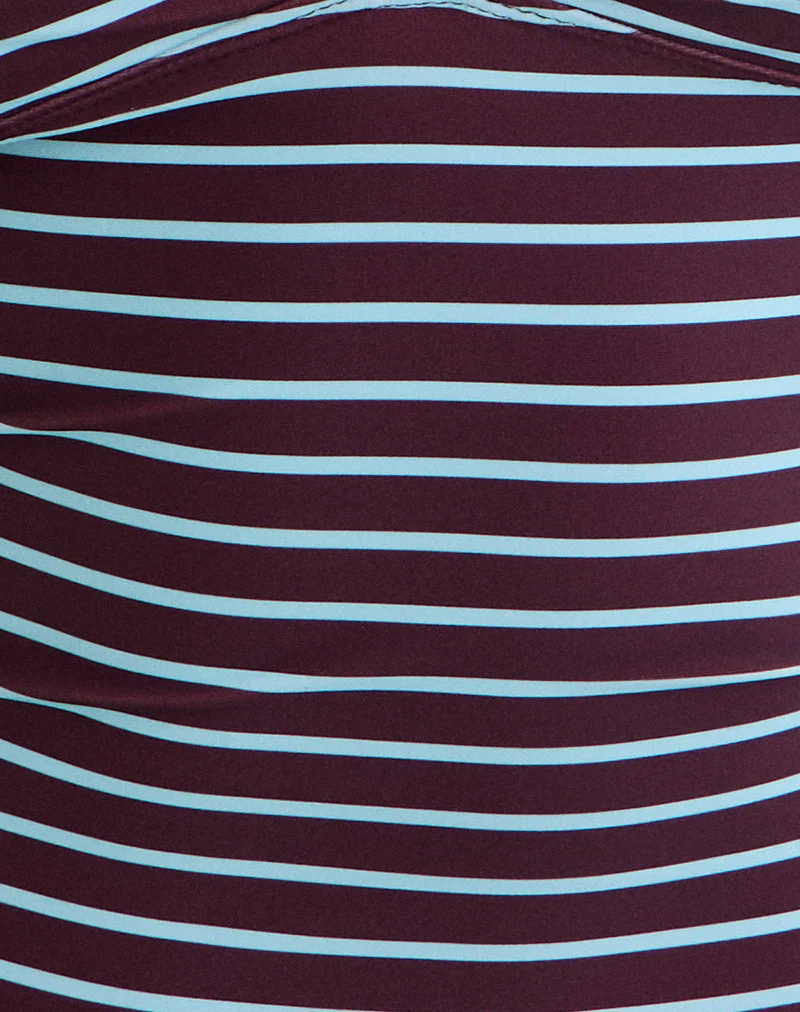 Thorin Tankini in Purple and Blue Radiant Stripe - Image 6