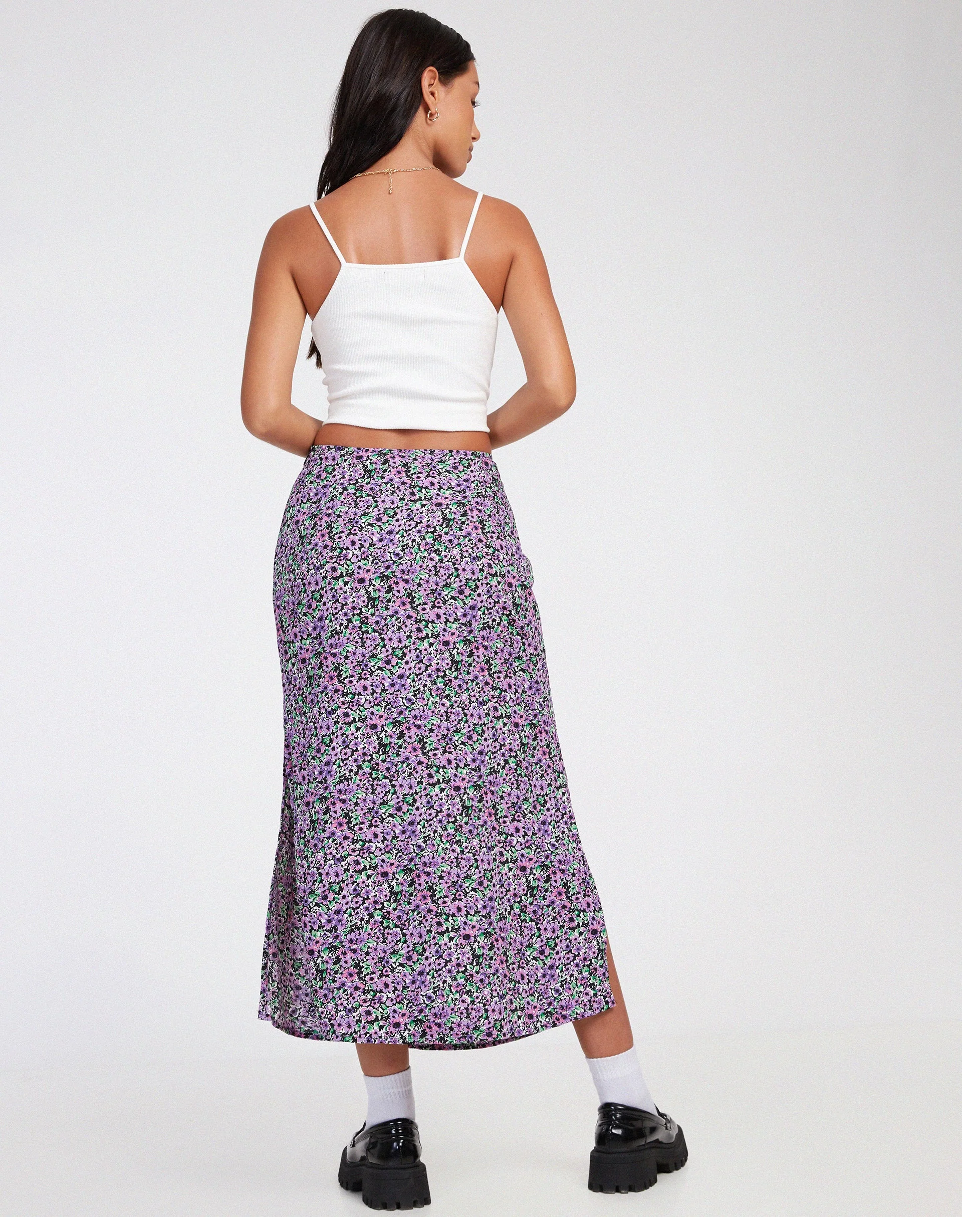 Tindra Midi Skirt in Lilac Blossom - Image 4