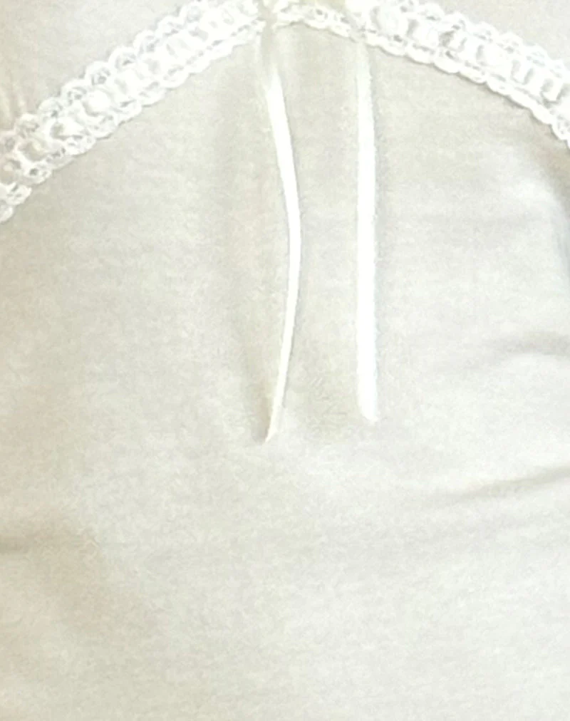 Tirzah Brushed Knit Top in Cream - Image 5