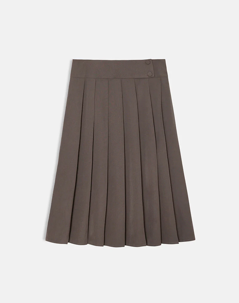 Tisrah Midi Skirt in Truffle - Image 3