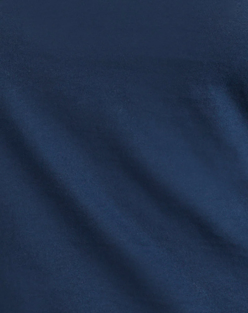 Tole Asymmetric Button Up Top in Tissue Jersey Dark Navy - Image 6