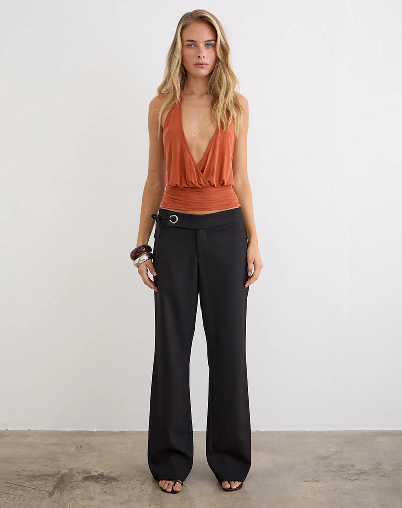 Tova Tie Tailoring Trousers in Black - Image 3