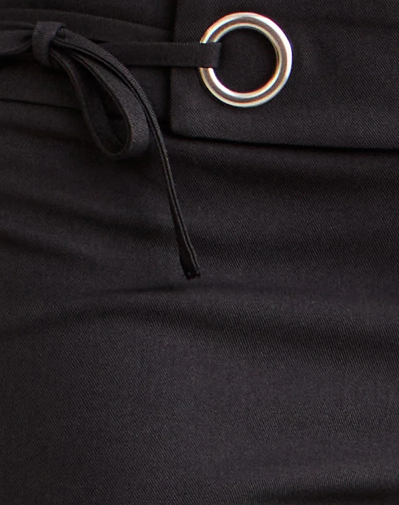Tova Tie Tailoring Trousers in Black - Image 5