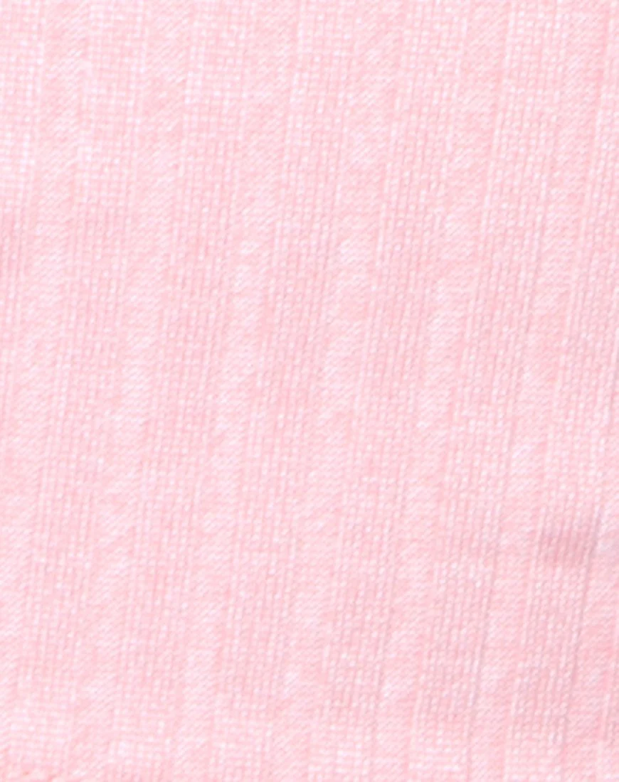 Tube Top in Ribbed Blush - Image 5