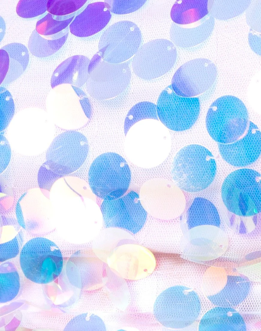 Tube Top In Unicorn Disc Sequin - Image 5