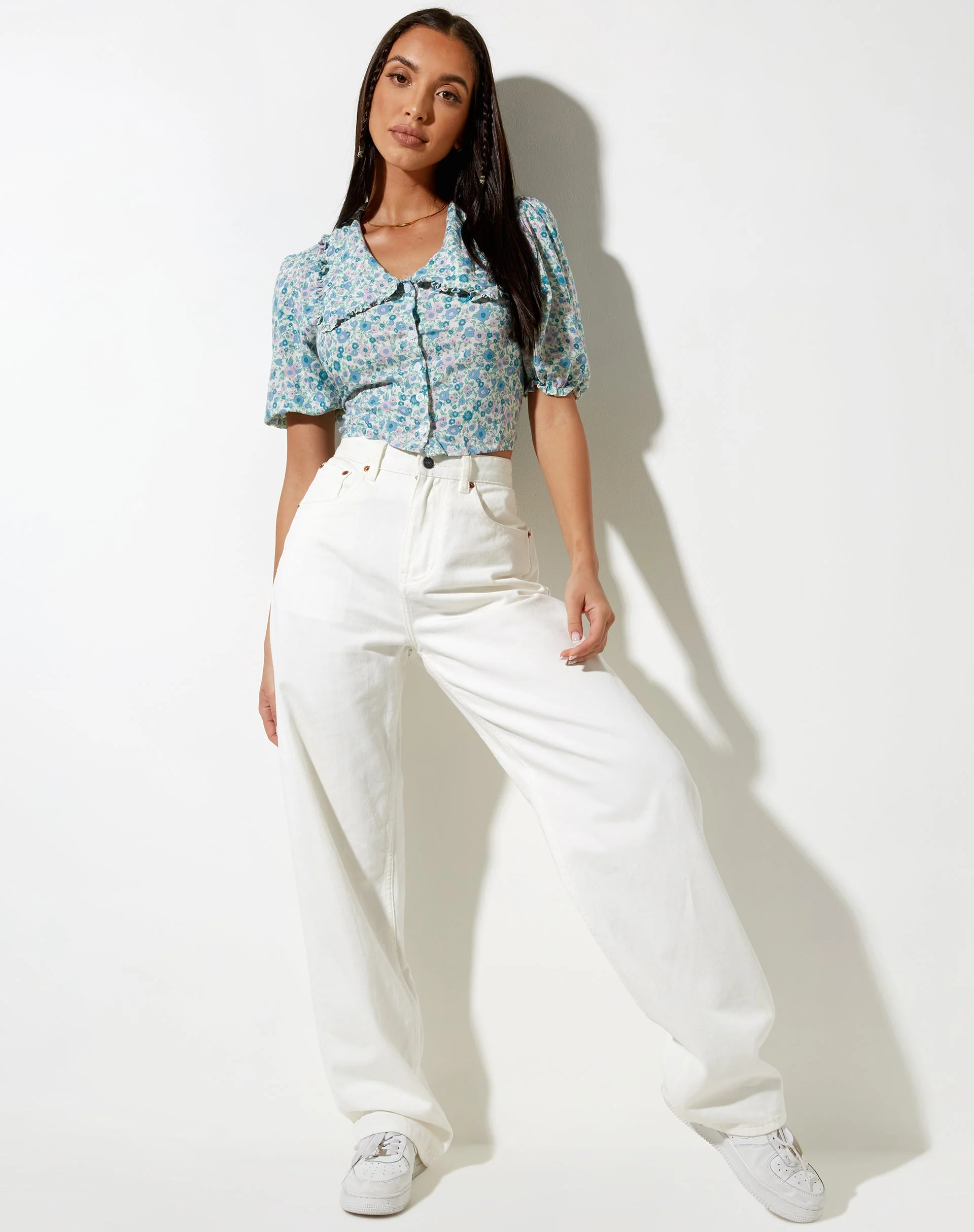 Tucci Top in Flower Power Blue - Image 3