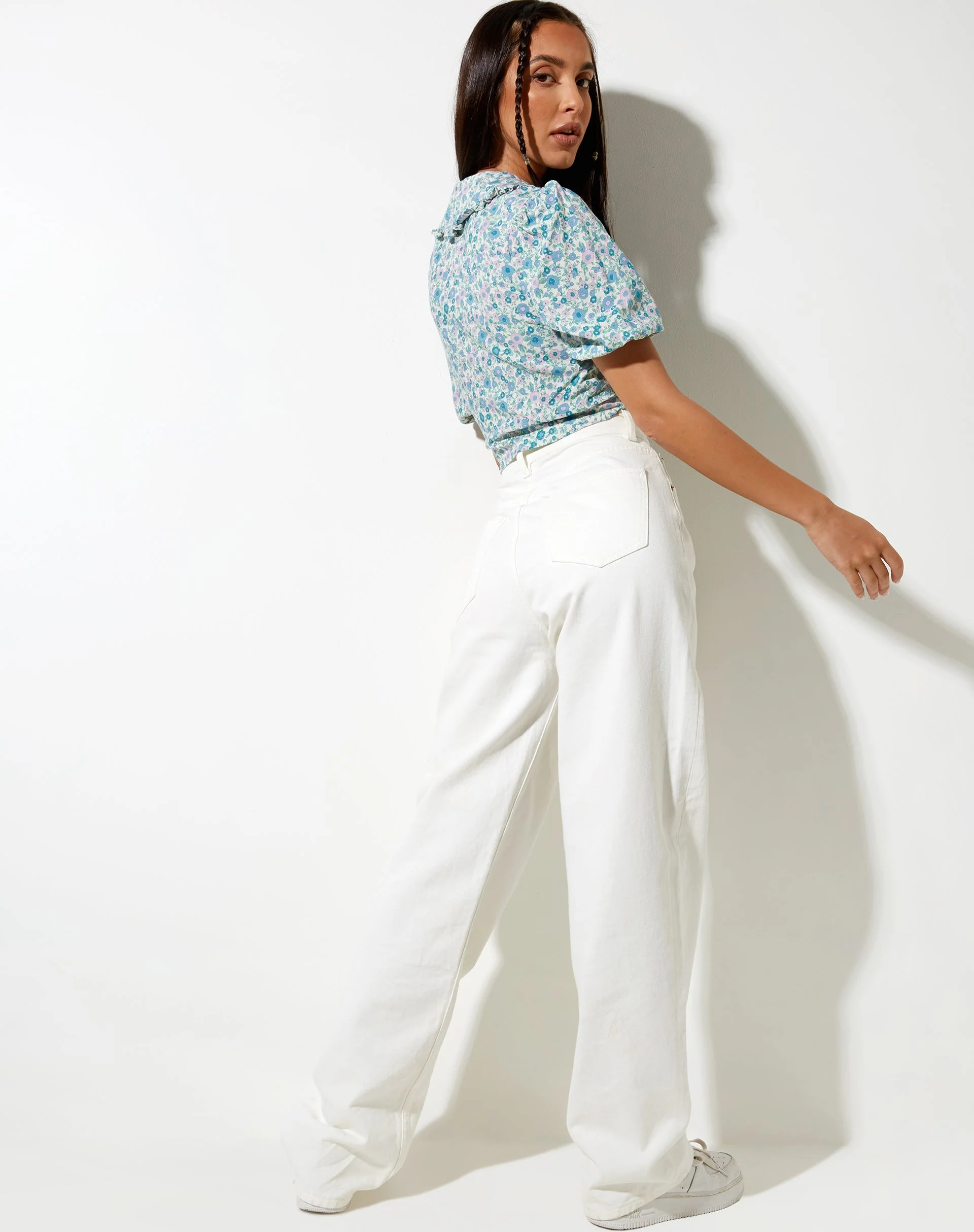 Tucci Top in Flower Power Blue - Image 4