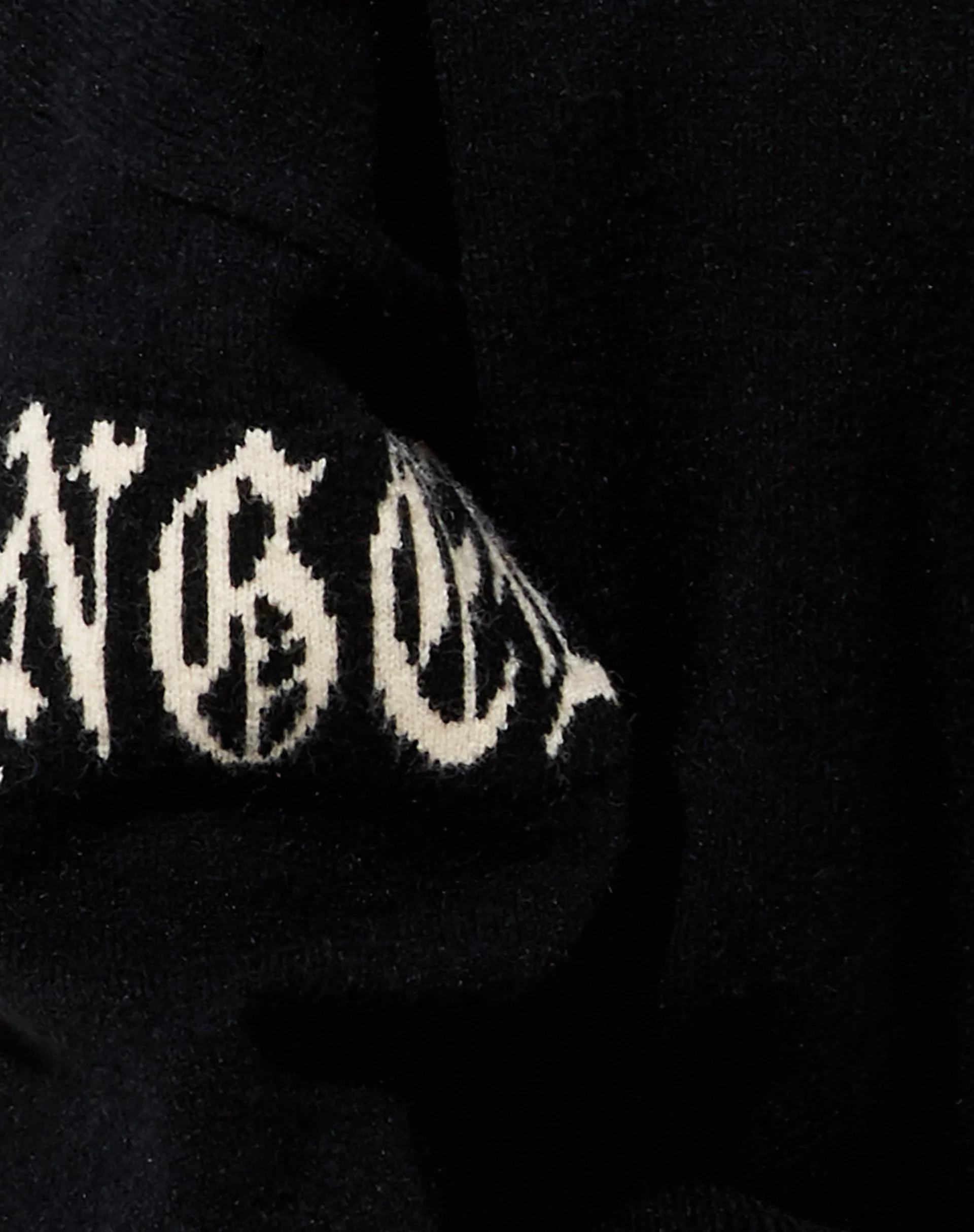 Tusca Sweatshirt in Black with Angel on Sleeve - Image 7