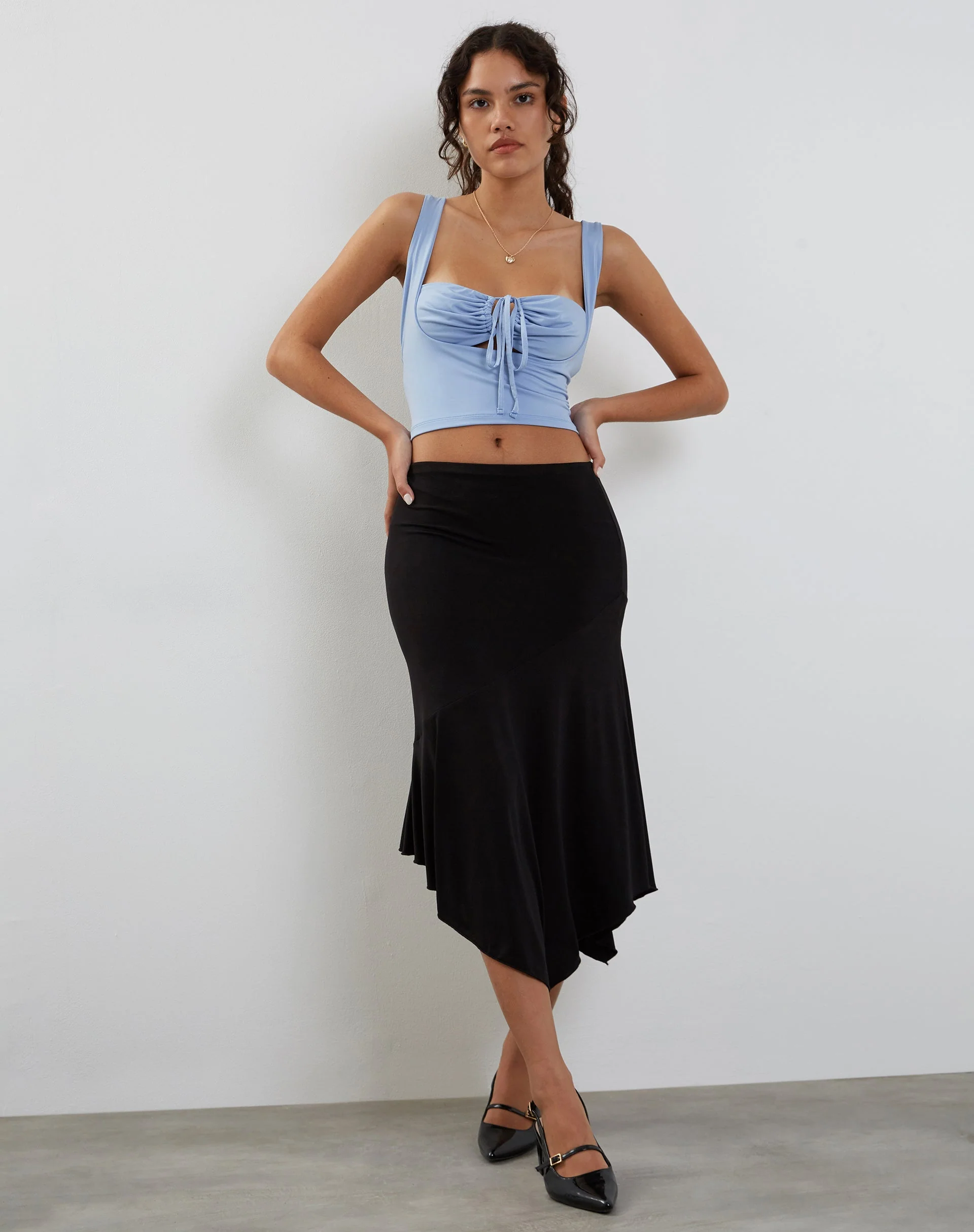 Ulani Crop Top in Cornflower Blue - Image 2