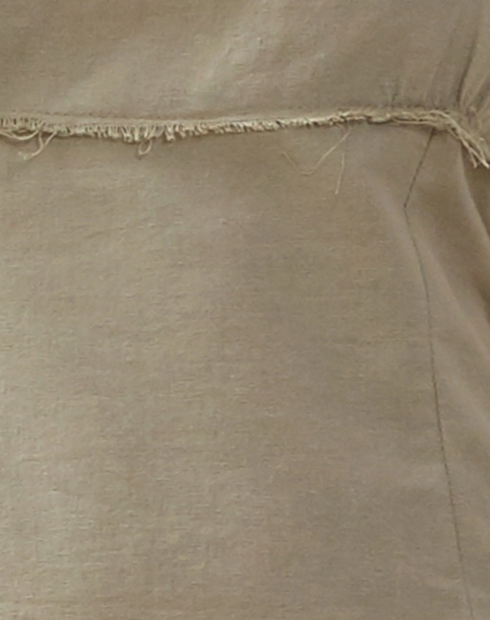 Una Distressed Hem Midi Slip Dress in Slate Green Linen - Image 5