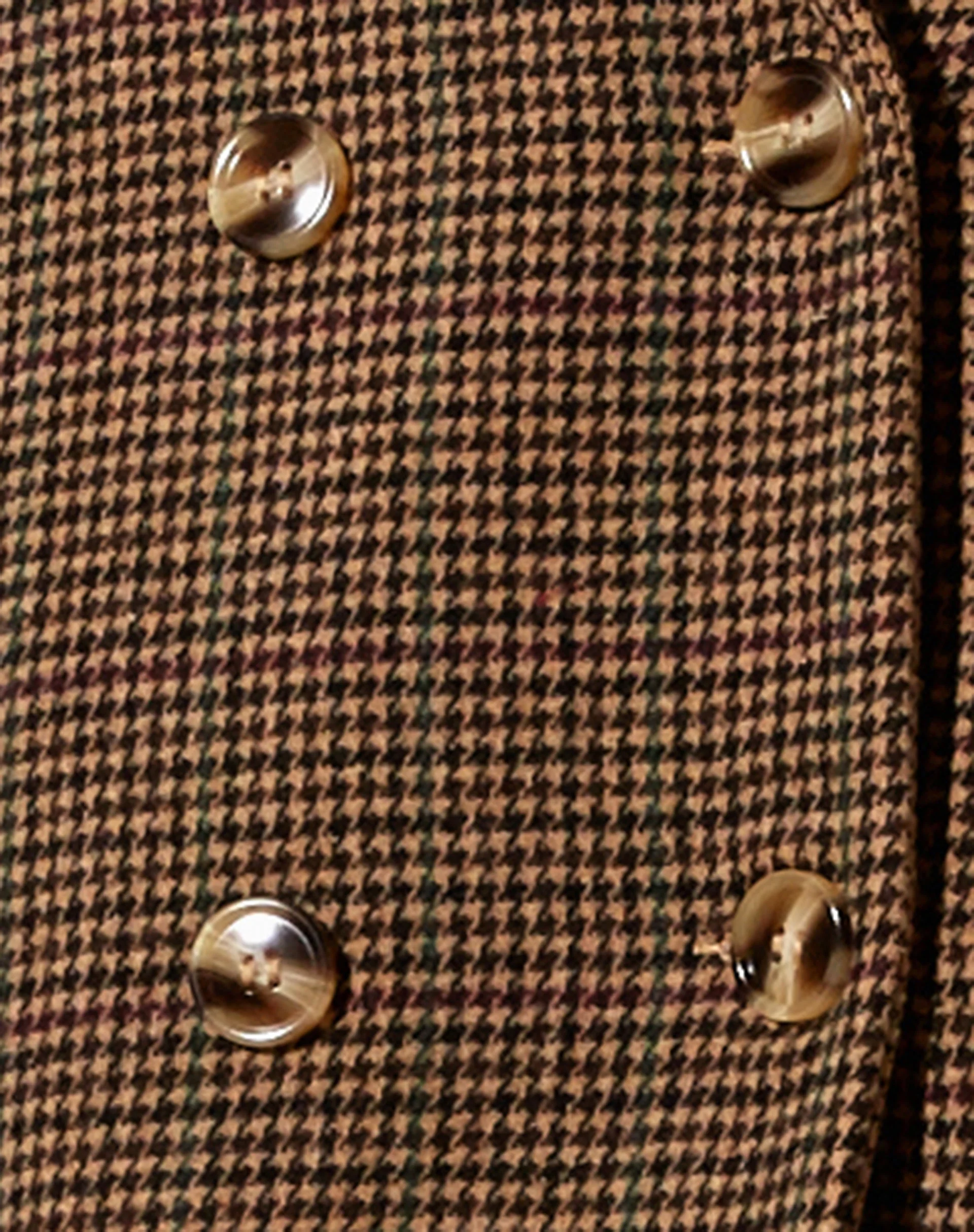 Utamas Coat in Brown Black and Green - Image 5