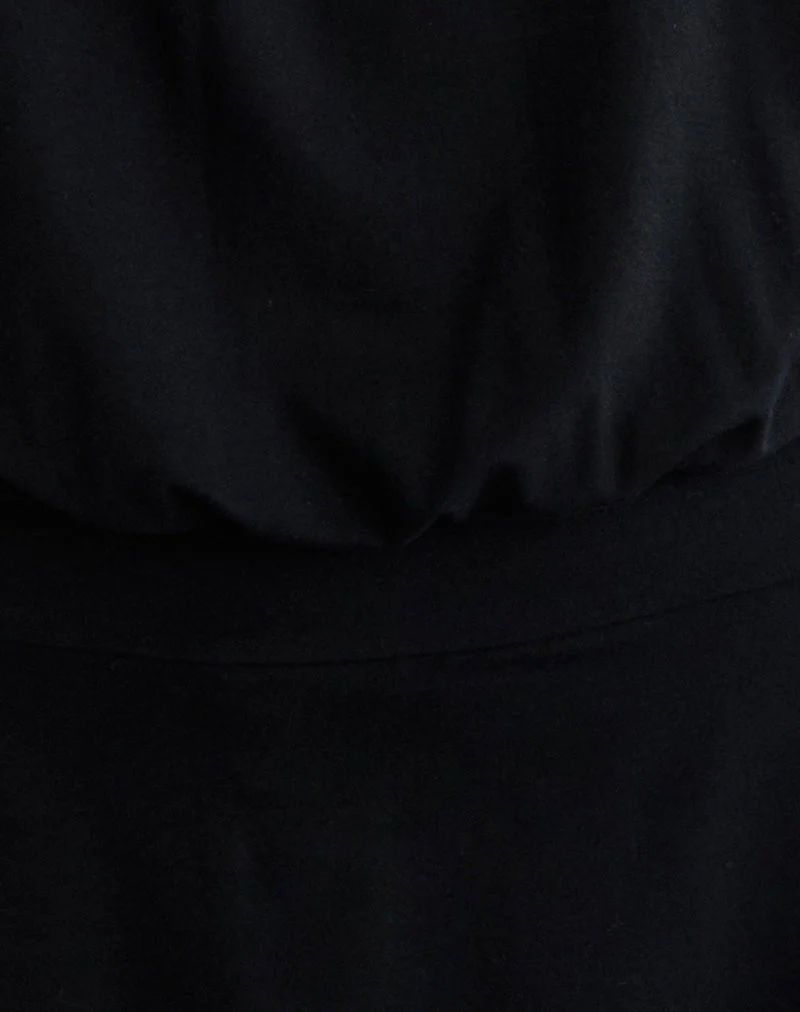 Vaklina Mini Dress in Rayon Jersey Black - Image 6