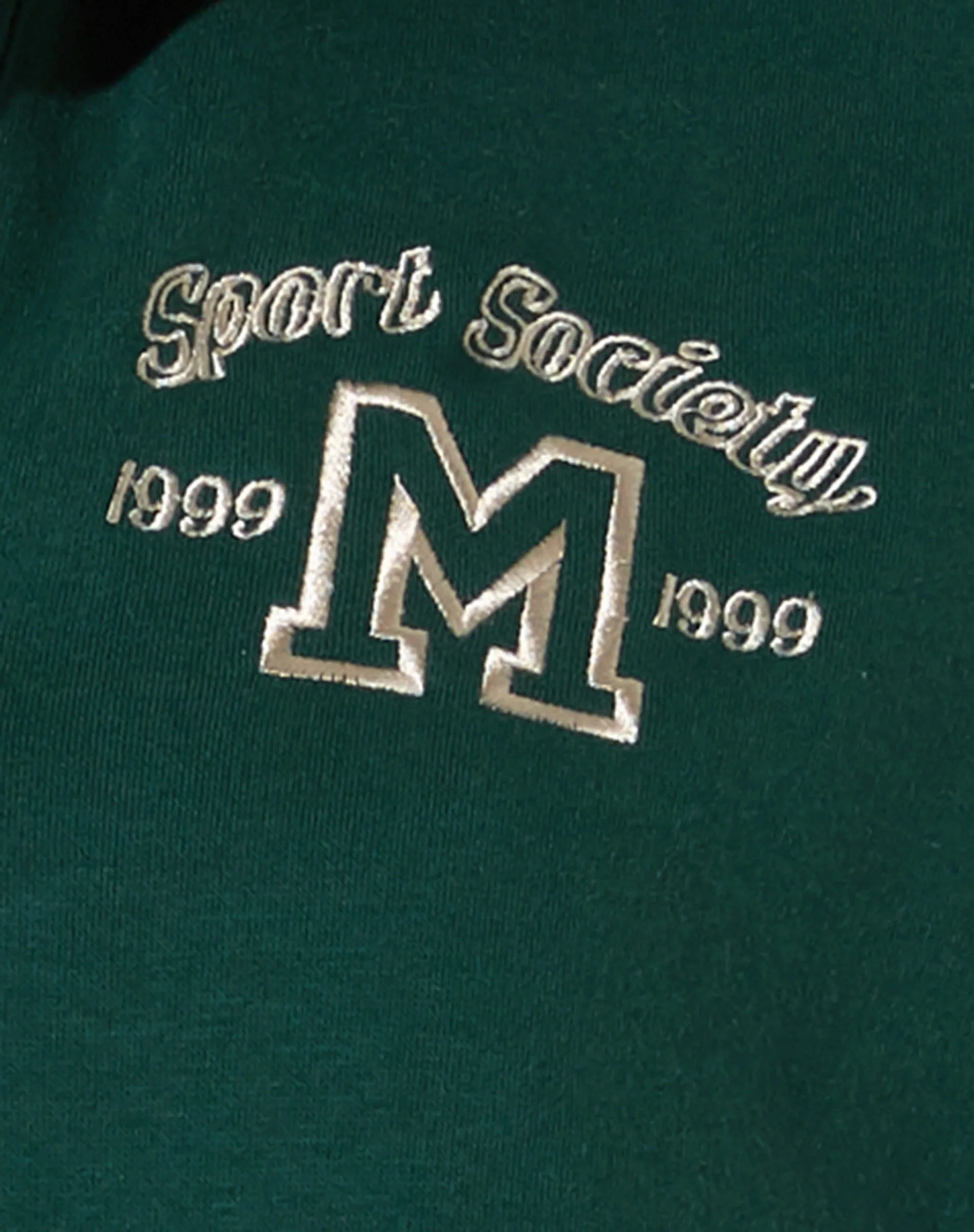 Varsity Oversized Jacket in Forest Green Winter White Sport Society - Image 5