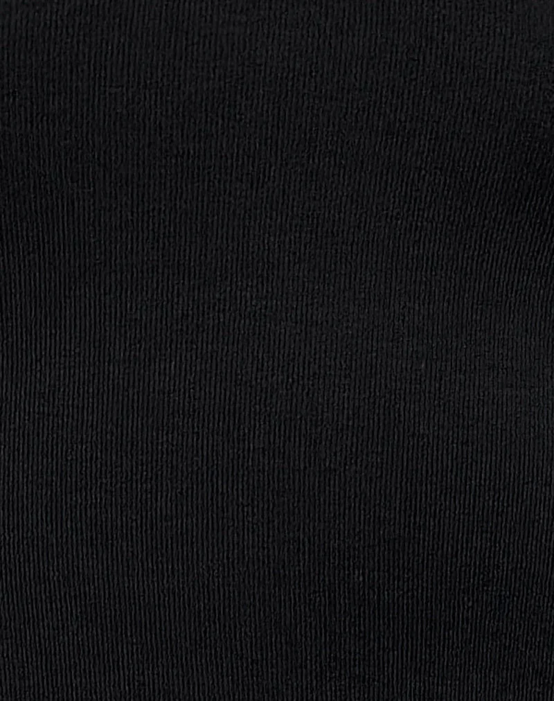 Veira Daisy Applique Top in Black - Image 5