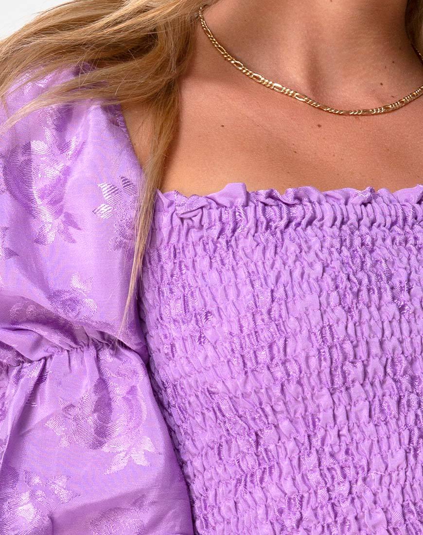Velina Top in Satin Rose Lilac - Image 5