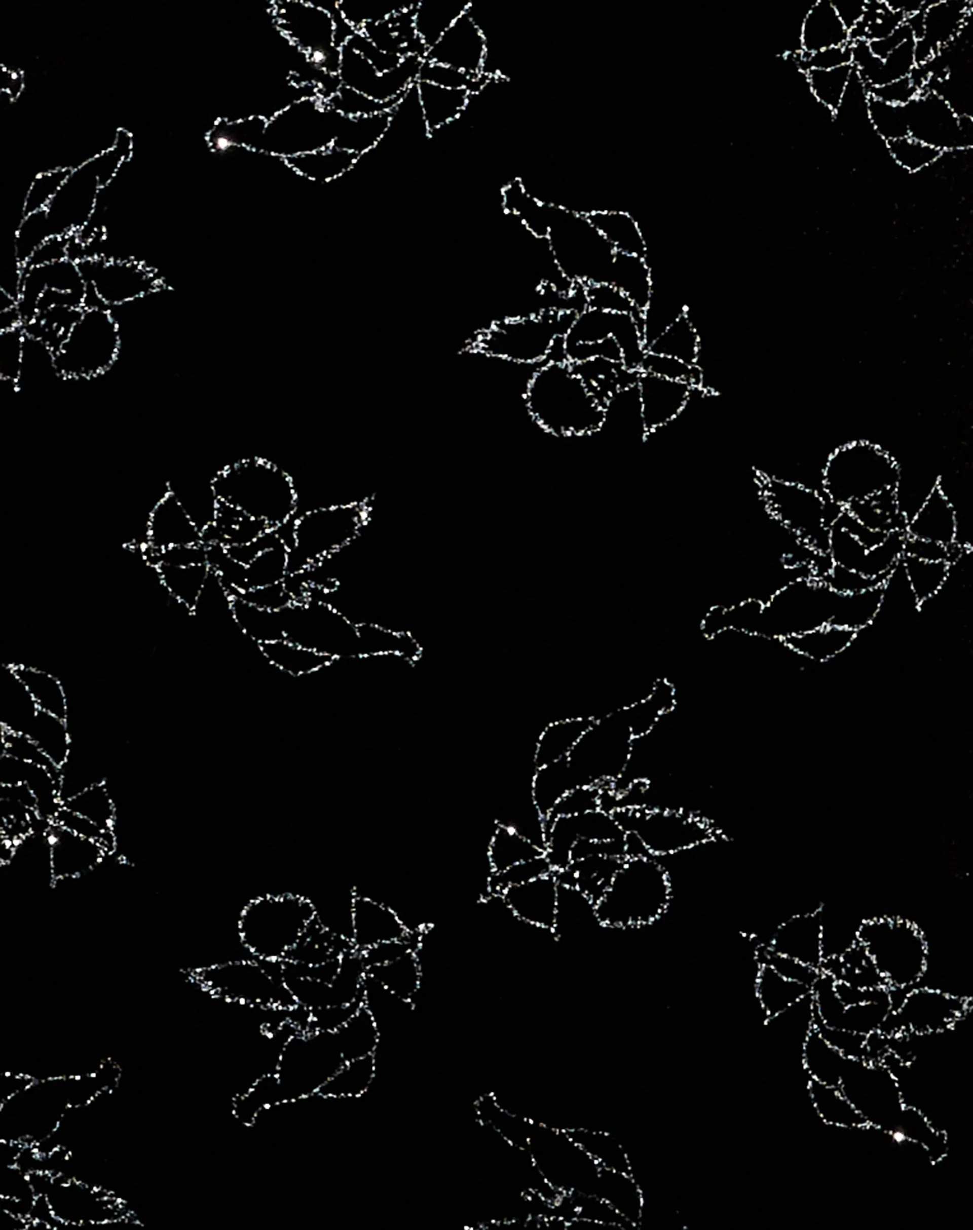 Verso Bodycon Dress in Black Cupid Stamp Silver - Image 5