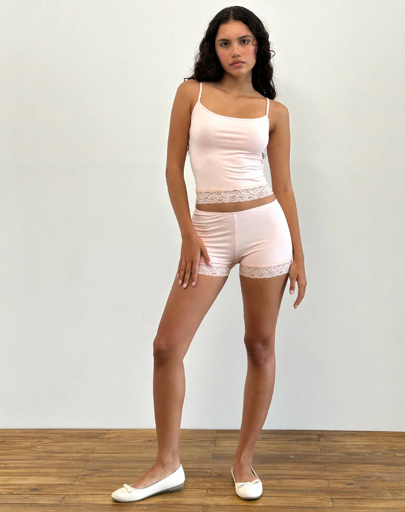 Vikha Vest Top in Soft Jersey Pink - Image 3