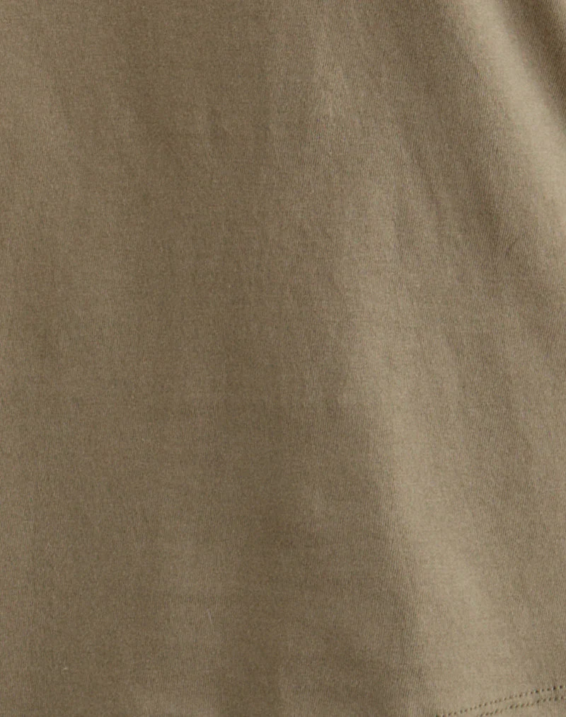 Viman Top in Jersey Khaki - Image 6