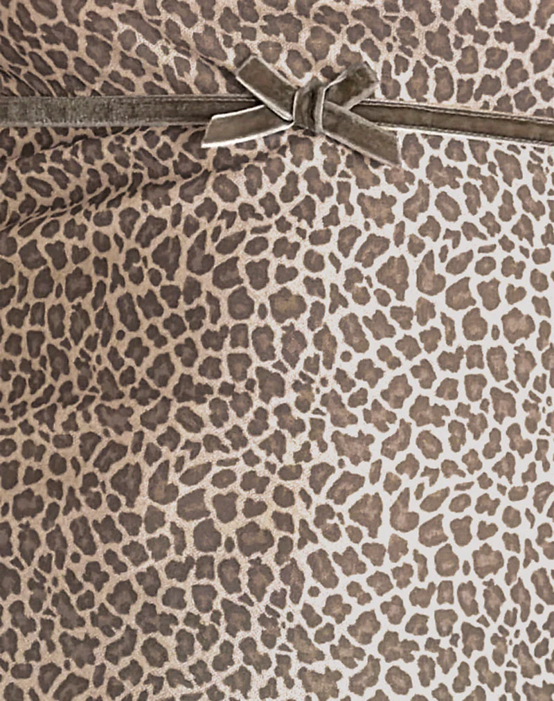 Vitria Mini Dress in Dainty Leopard Light Brown - Image 6