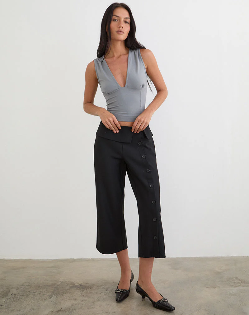 Wamari Capri Trouser in Tailoring Black - Image 4