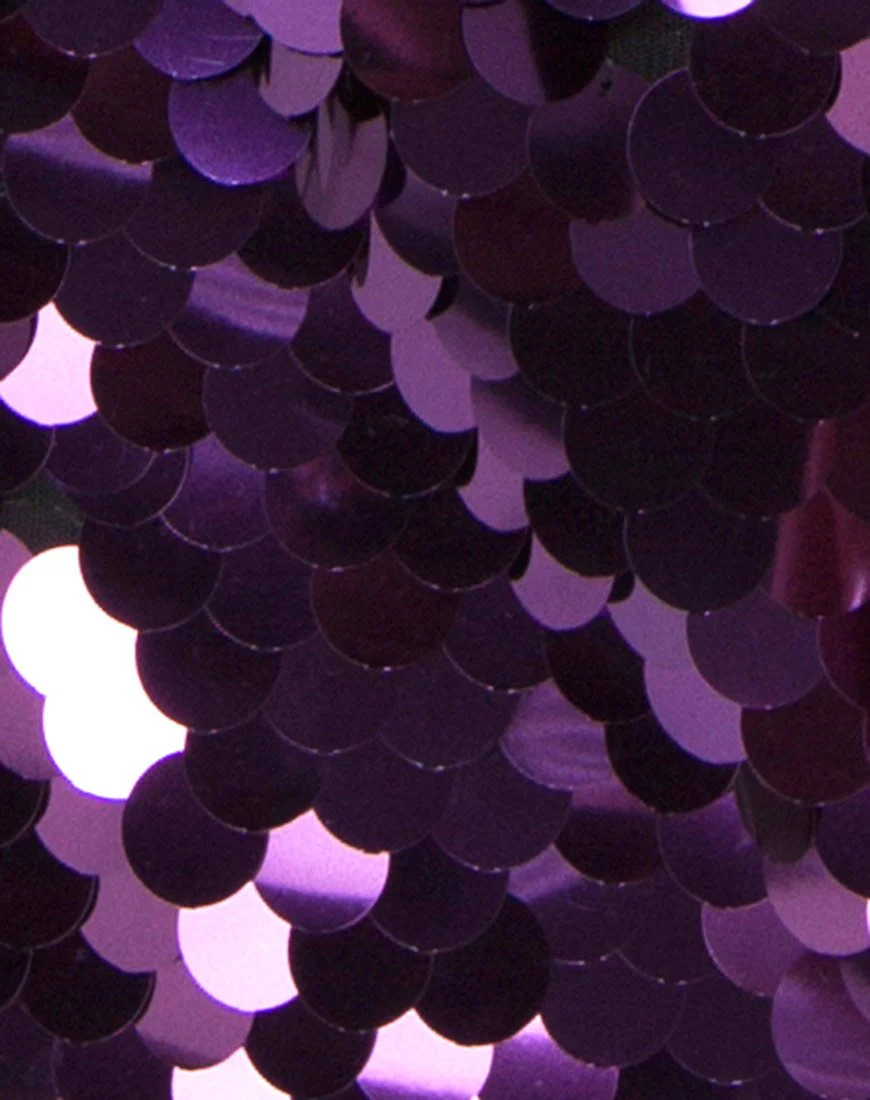 Weaver Mini Skirt in Plum Disc Sequin - Image 5