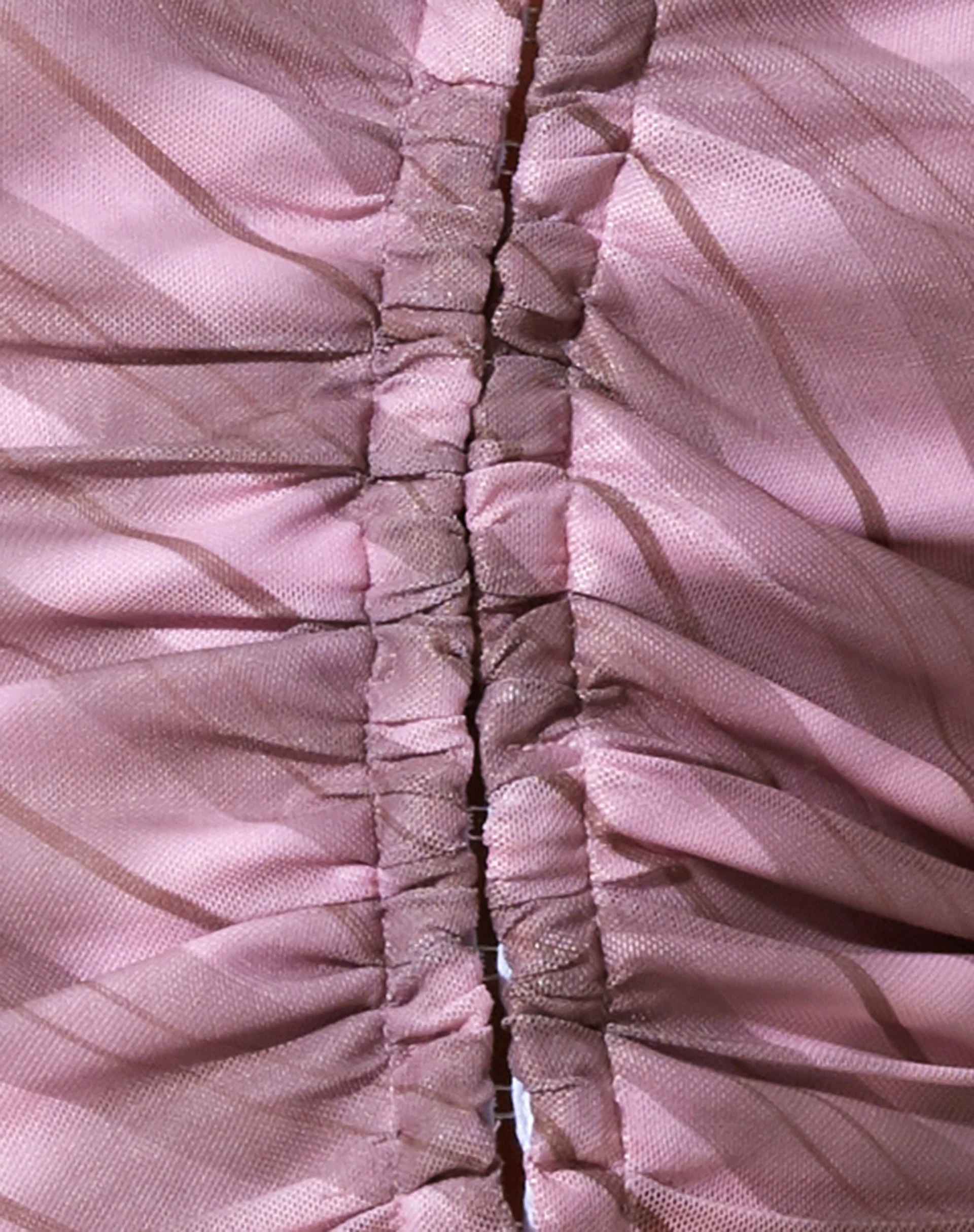 Wesley Crop Top in Pink Blurred Check - Image 2
