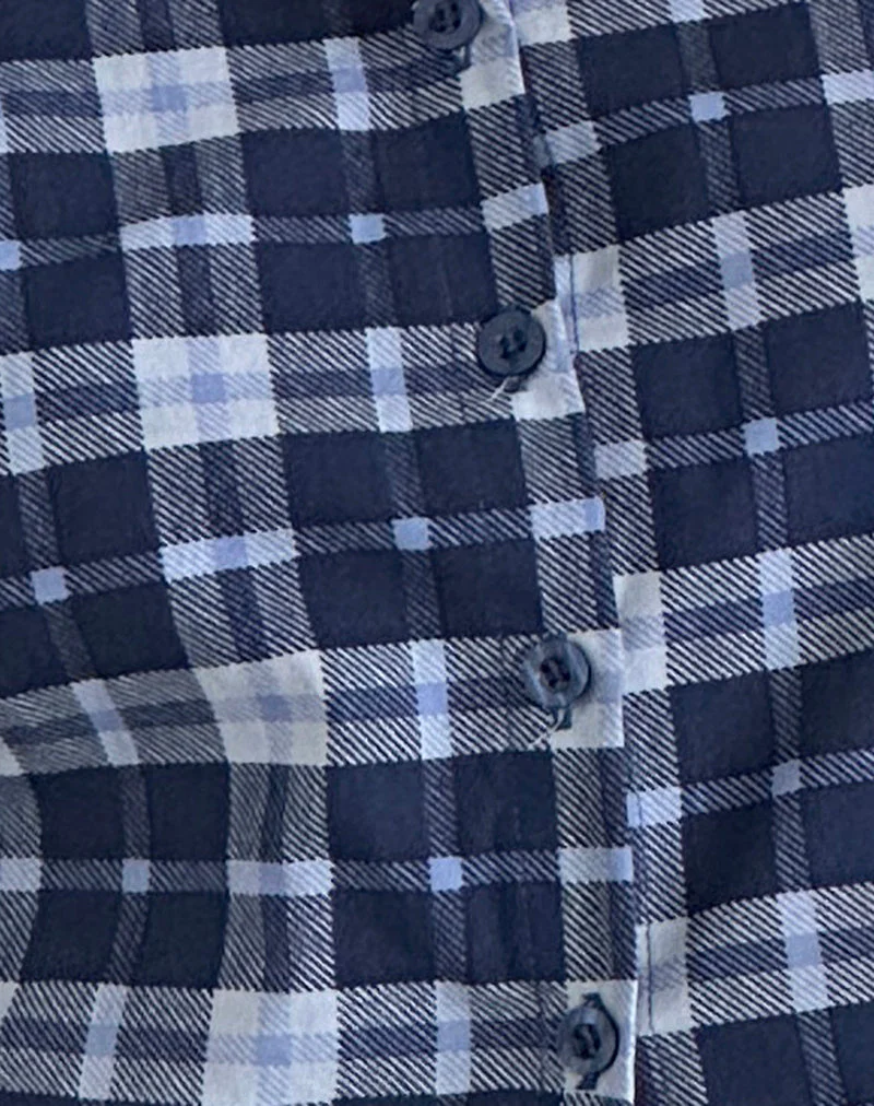 Wilman Shirt in Tartan Dark Blue - Image 6