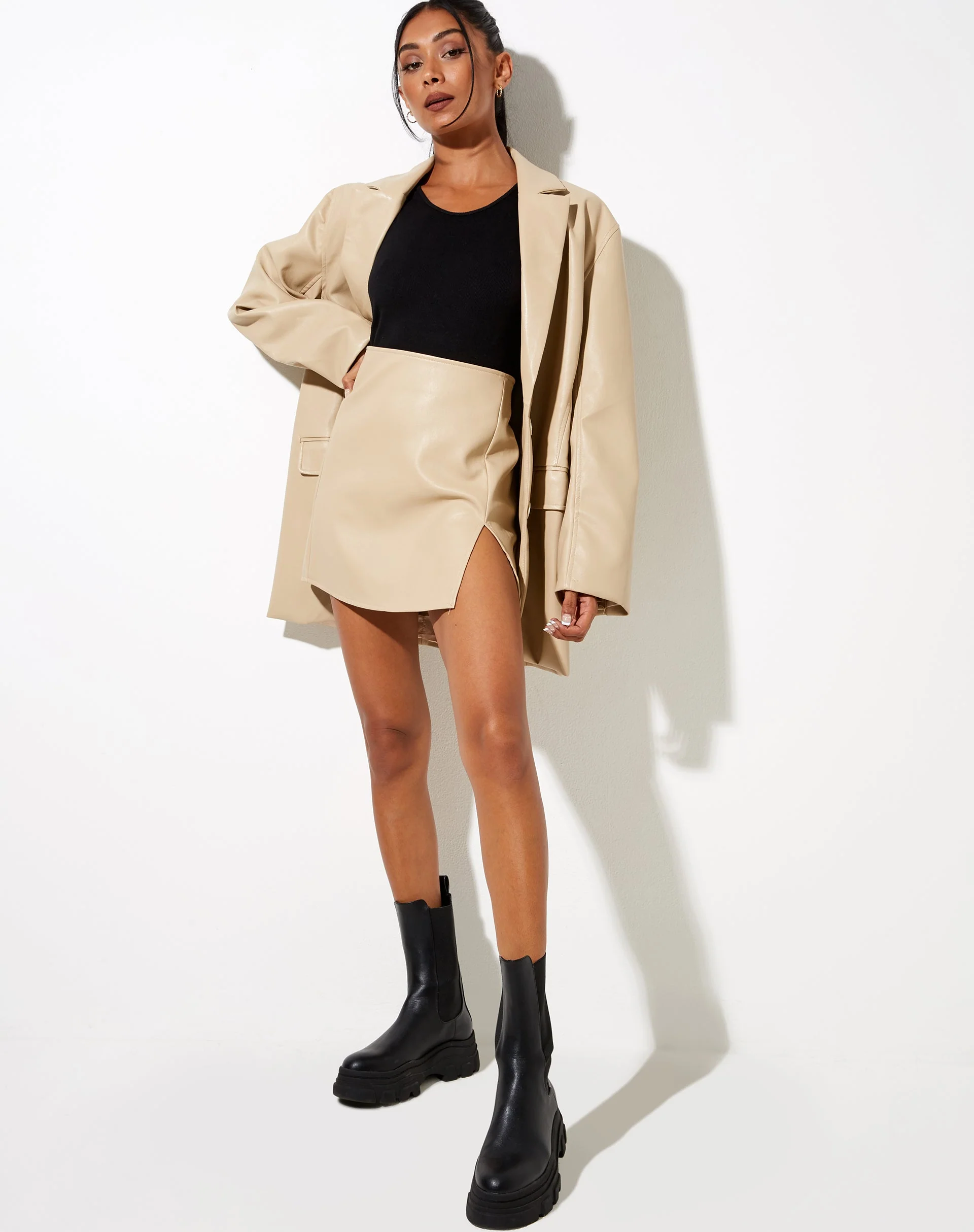 Wren Mini Skirt in Buttermilk - Image 4
