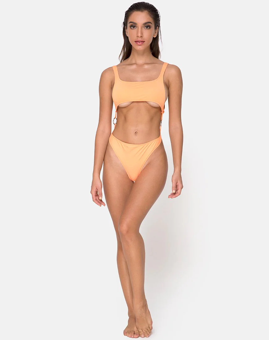 Xanthe Swimsuit in Highlighter Orange - Image 3