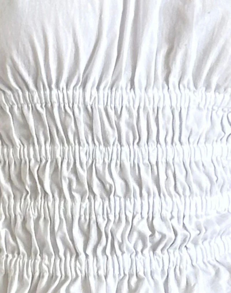 Xavan Bardot Tie Shoulder Top in White - Image 5