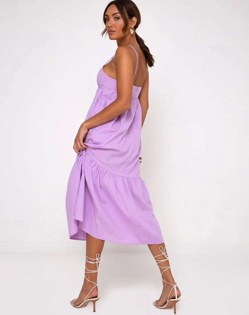 Xier Midi Dress in Lilac - Image 2