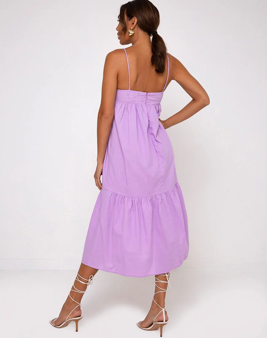 Xier Midi Dress in Lilac - Image 4