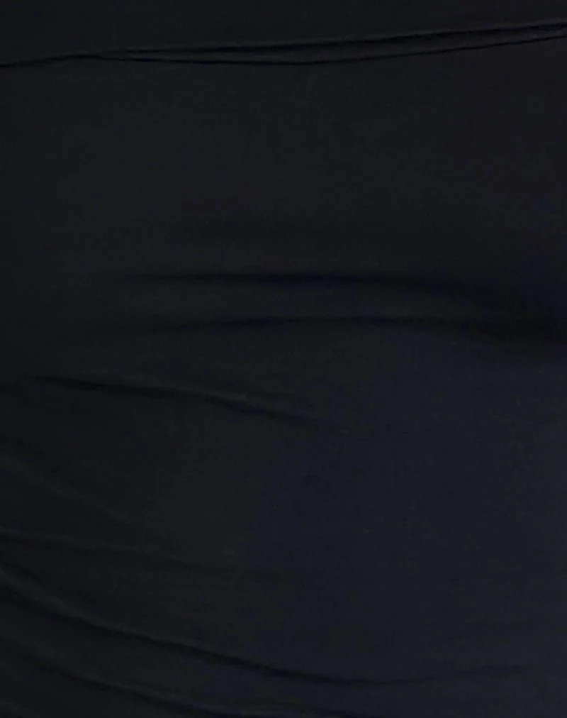 Xiroyi Bardot Top in Black with Pink Bow - Image 6