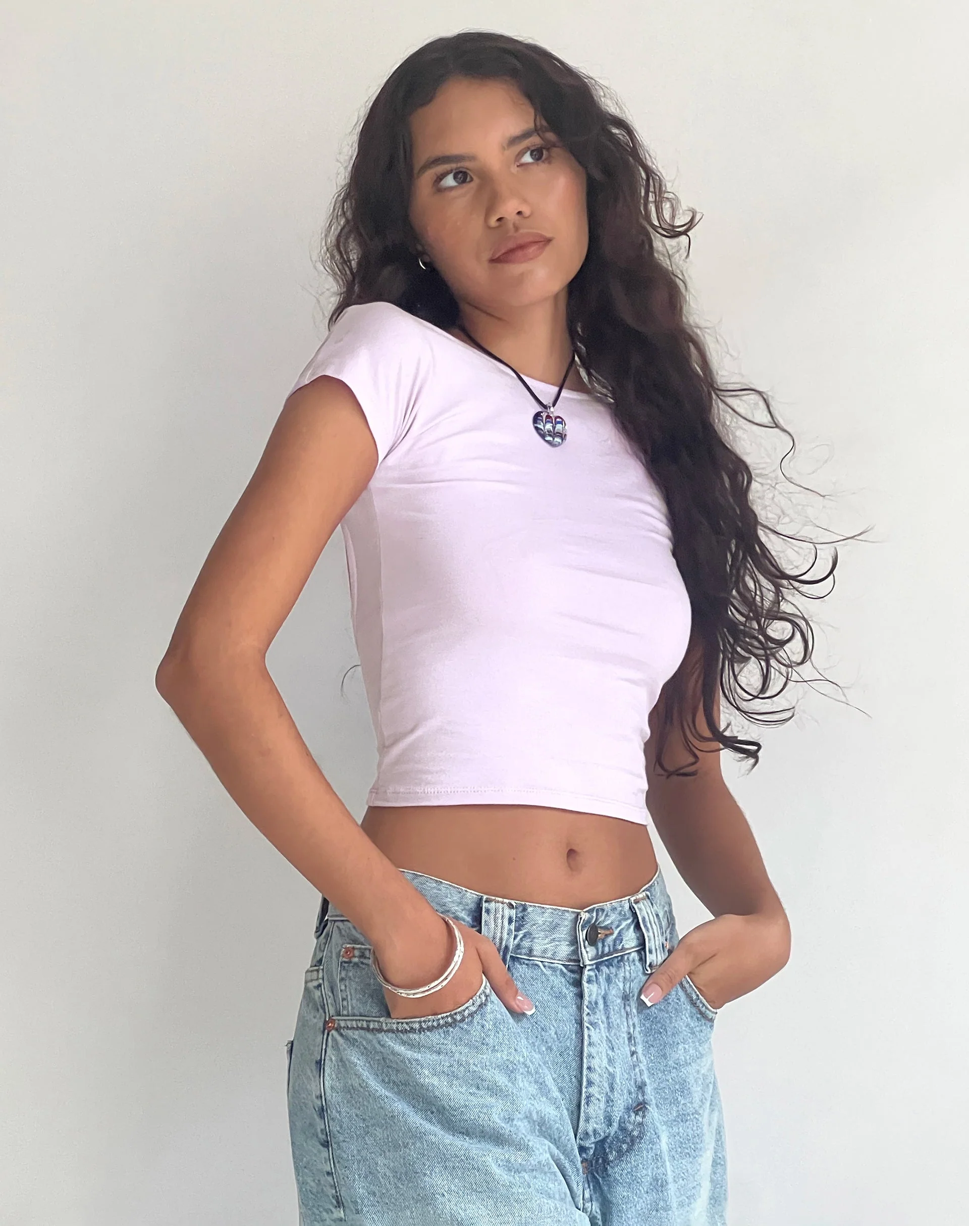Xiwang Crop Top in Soft Lilac - Image 4