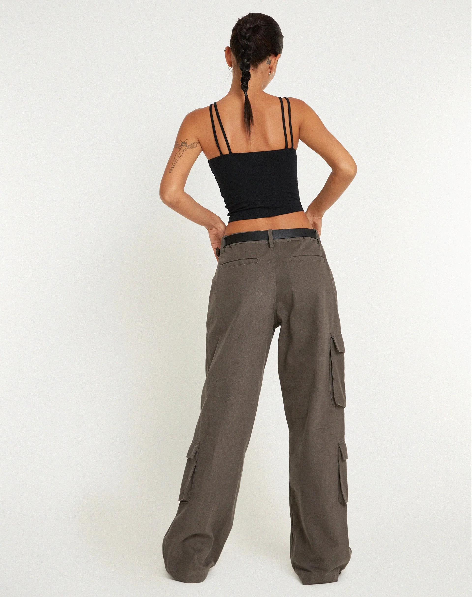 Xylia Crop Top in Lycra Black - Image 4