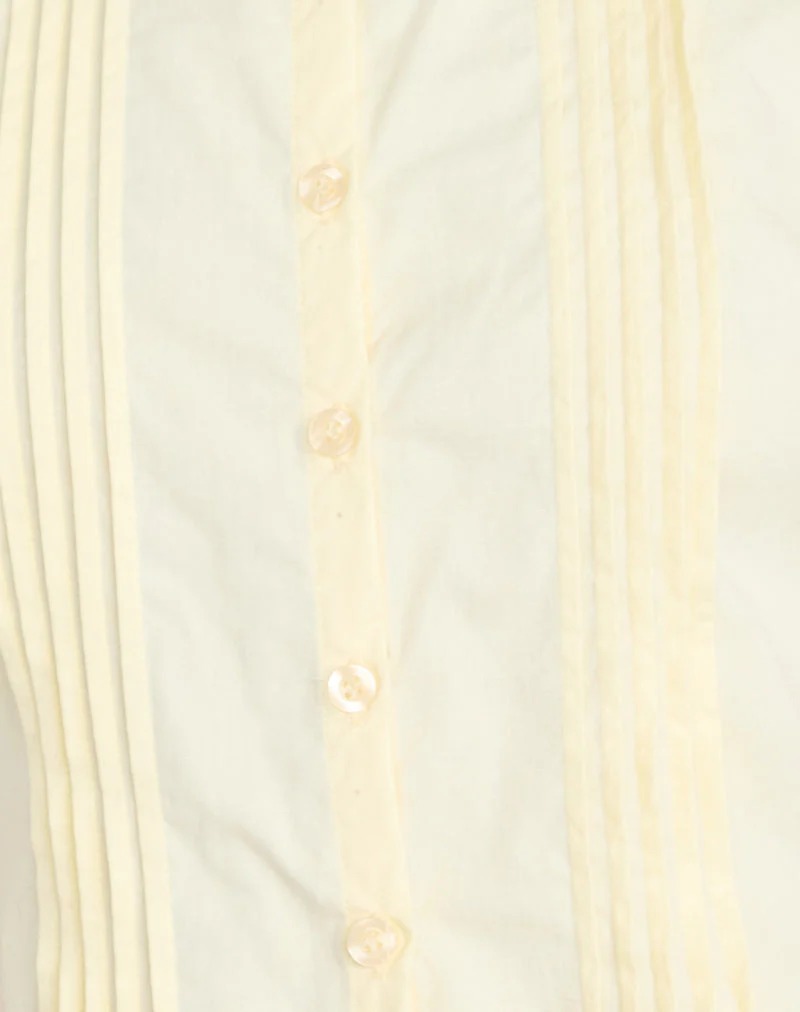 Yara Blouse in Poplin Lemon - Image 6
