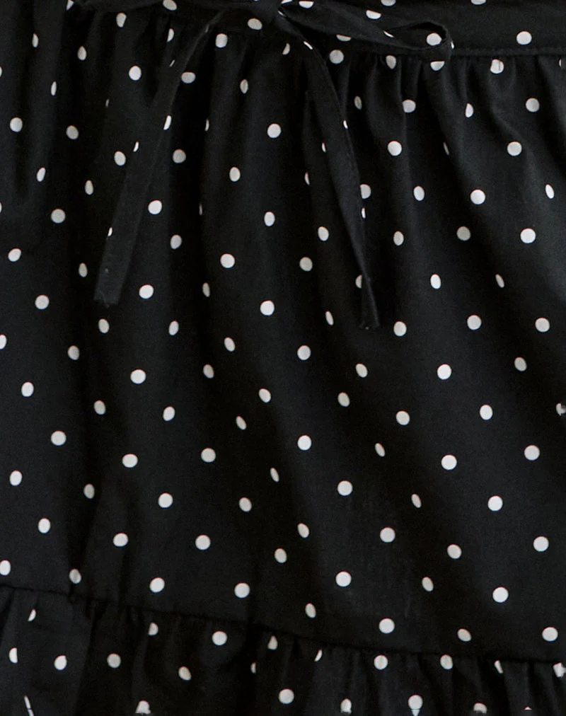 Yasumi Mini Skirt in Basic Polka Black - Image 7
