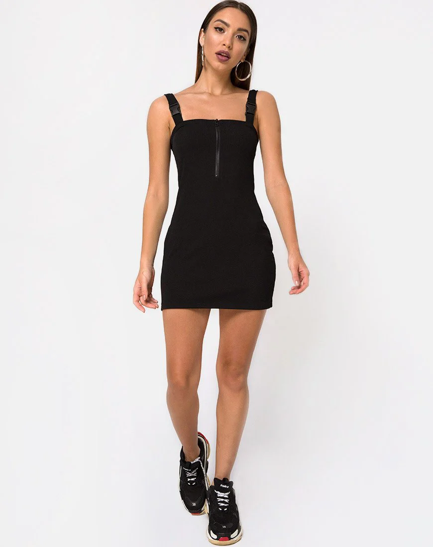 Yori dress In Black with Derlin Clip - Image 3