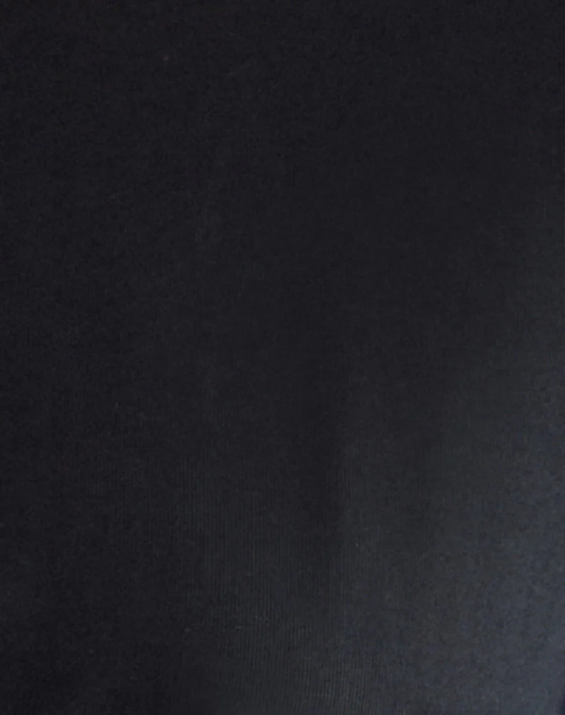 Yubin Keyhole Long Sleeve Top in Cupro Black - Image 6