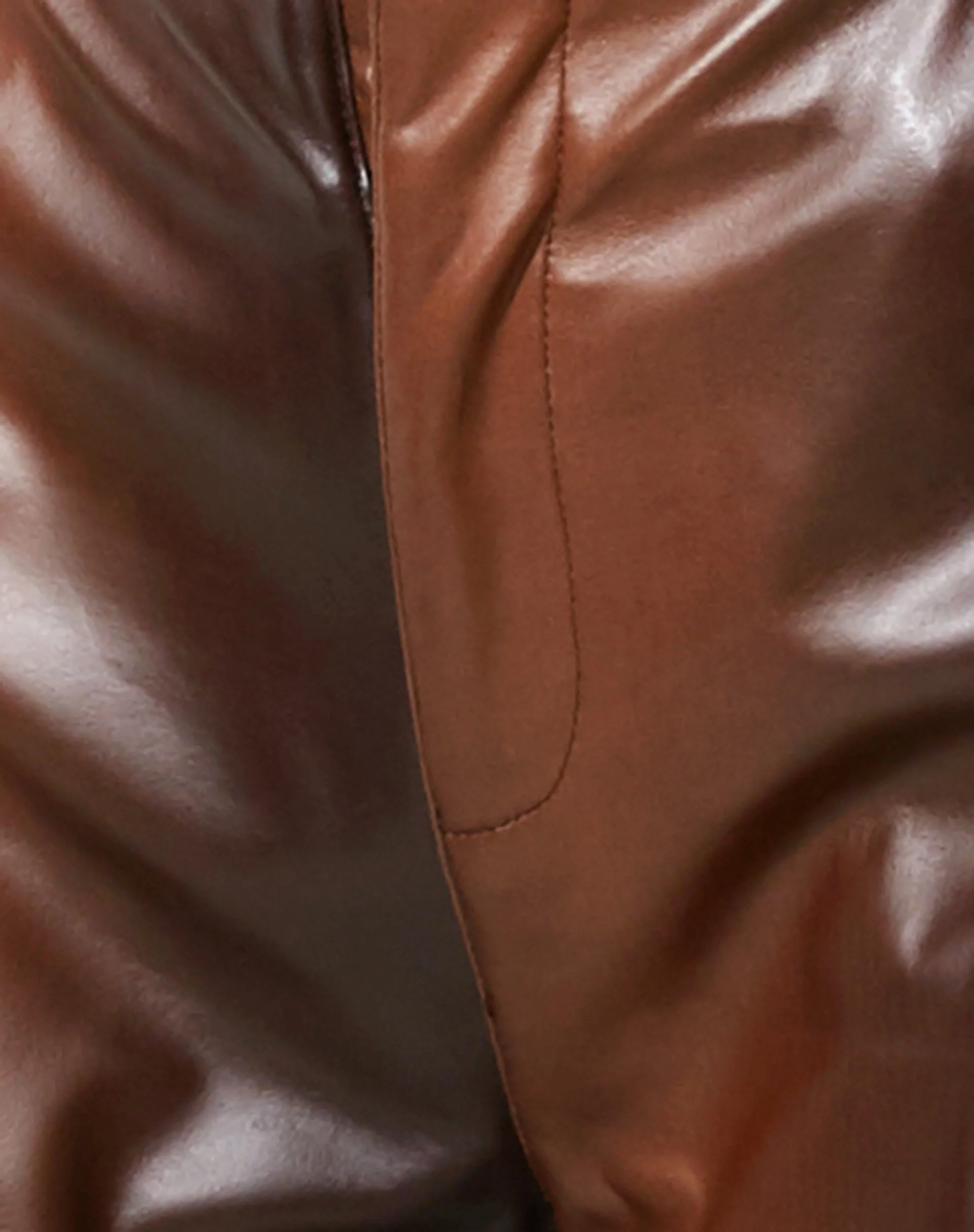 Zakiya Trouser in PU Ombre Brown - Image 5