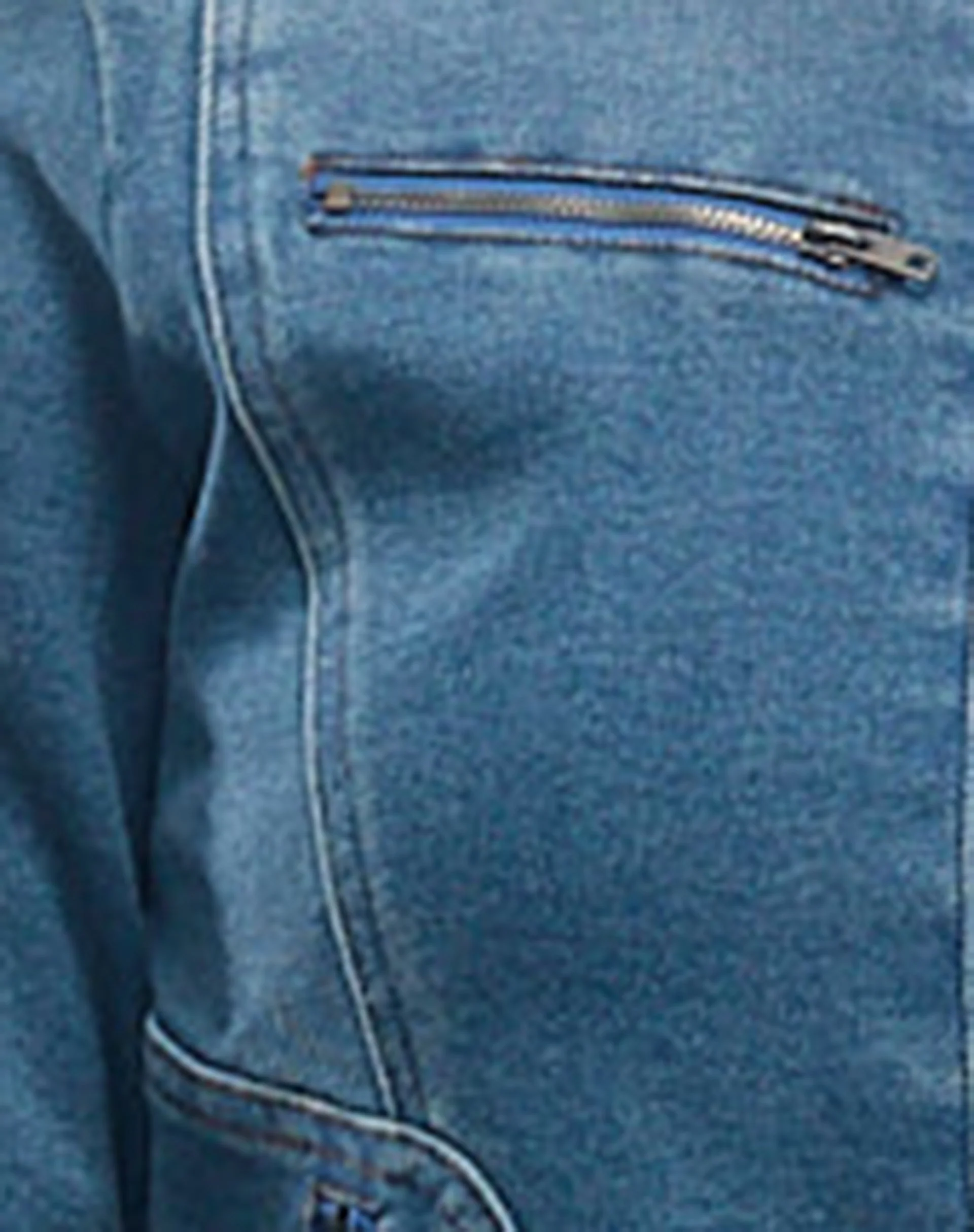 ZAYN DENIM BIKER JACKET VINTAGE BLUE 1 - Image 7