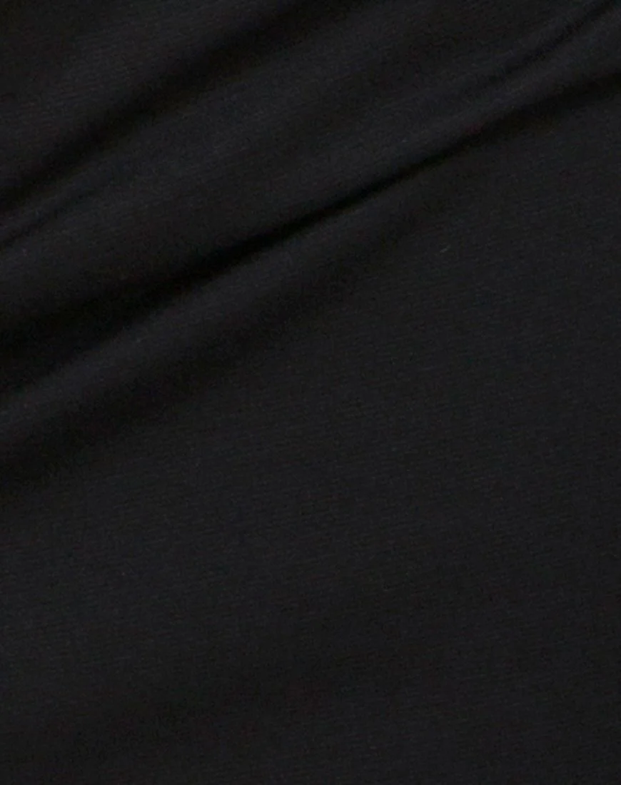 Zenda Bodycon Skirt in Black with SIlver Chain - Image 5